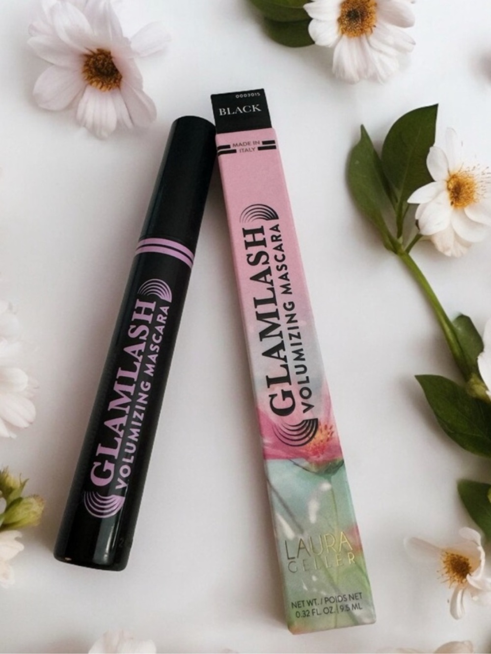 Laura Geller Glamlash Volumizing Mascara — Black with Pink Accents